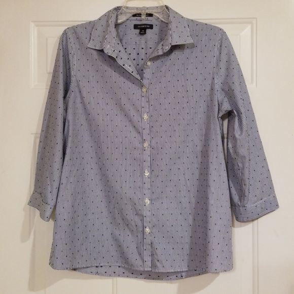 Lands' End Tops - $⬇️ Nwot Lands' End strip button up shirt